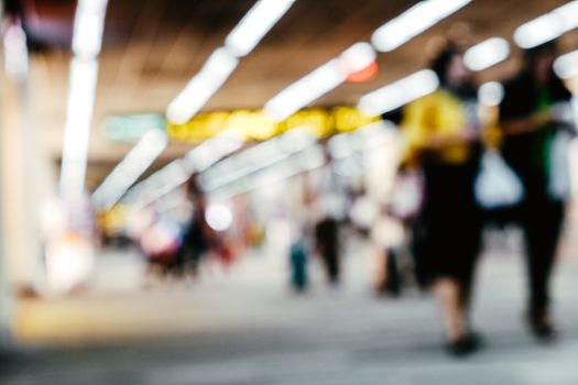 Blurred Background of Airport Departure Terminal