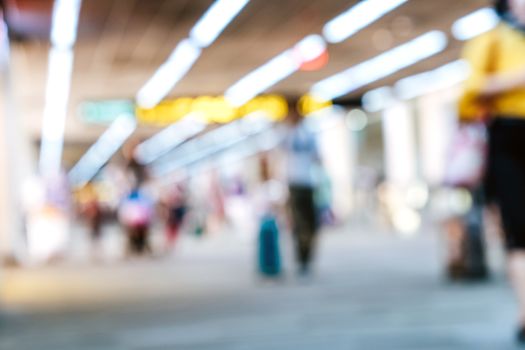 Blurred Background of Airport Departure Terminal