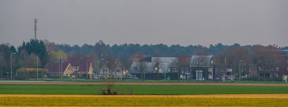 small rural Dutch village, Rucphen, North brabant, The Netherlands, classical small village