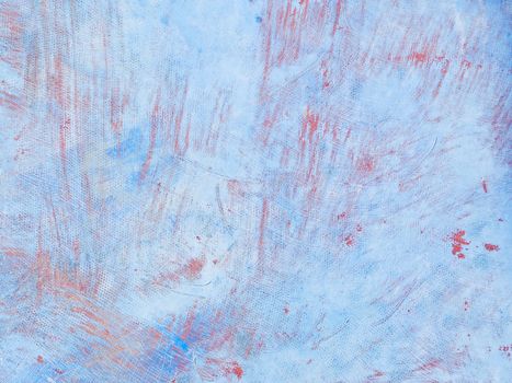 Beautiful grunge blue with reddish scratches texture - old surface painted many times with a fishing boat, photo, image.