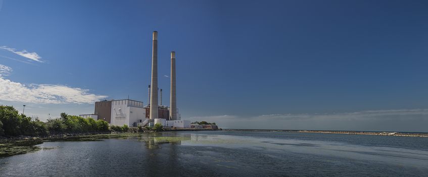 Coal power plant in the state of New York, by the Great Lakes