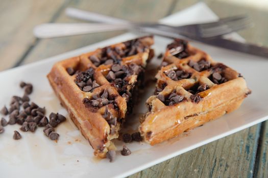 Chocolate chip waffle