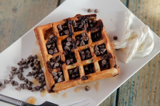 Chocolate chip waffle