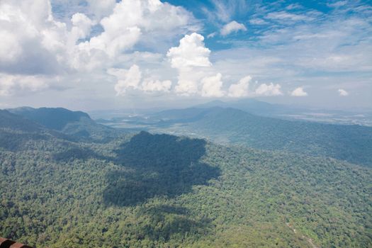 Langkawi island mountain view from top above