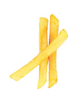 French fries isolated on a white background