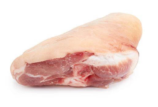 Fresh pork knuckle on a white background