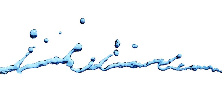 Nice abstract blue water line on white background