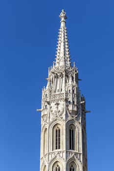 Tower of St. Matthias Church in Budapest, Hungary