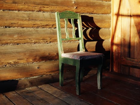 old chair in the interior of a country house