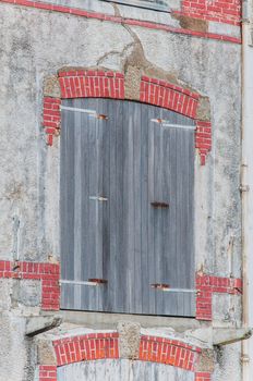 Abandoned house in Quiberon in the Morbihan in France, on the peninsula of Quiberon