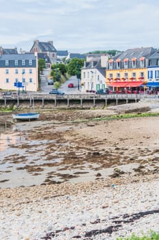 Port of Camaret-sur-mer with its boats, its lighthouse, in Finistère in Brittany, France