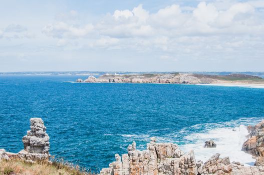Pointe de Pen-hir on the peninsula of Crozon in Camaret-sur-mer in Finistère in Brittany, France