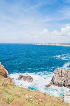 Pointe de Pen-hir on the peninsula of Crozon in Camaret-sur-mer in Finistère in Brittany, France