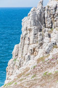 Pointe de Pen-hir on the peninsula of Crozon in Camaret-sur-mer in Finistère in Brittany, France