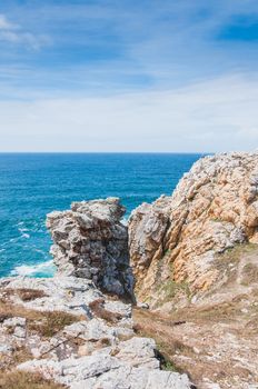 Pointe de Pen-hir on the peninsula of Crozon in Camaret-sur-mer in Finistère in Brittany, France
