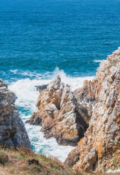 Pointe de Pen-hir on the peninsula of Crozon in Camaret-sur-mer in Finistère in Brittany, France