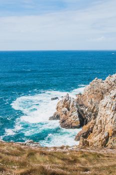 Pointe de Pen-hir on the peninsula of Crozon in Camaret-sur-mer in Finistère in Brittany, France