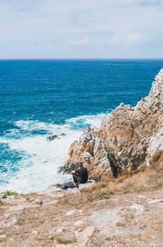 Pointe de Pen-hir on the peninsula of Crozon in Camaret-sur-mer in Finistère in Brittany, France