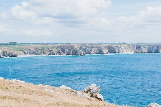 Pointe de Pen-hir on the peninsula of Crozon in Camaret-sur-mer in Finistère in Brittany, France