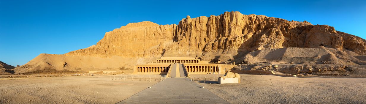 Temple of Queen Hatshepsut, View of the temple in the rock in Egypt