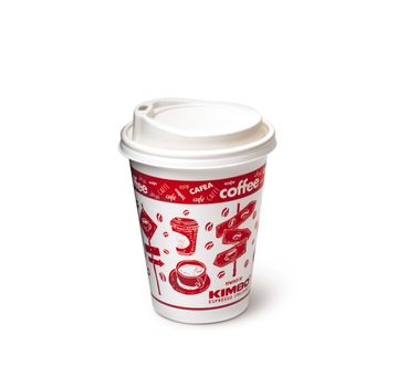Paper cup for coffee, tea isolated on white background