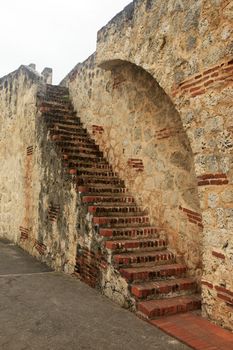 Stone ladder in Santo Domingo. Dominican Republic