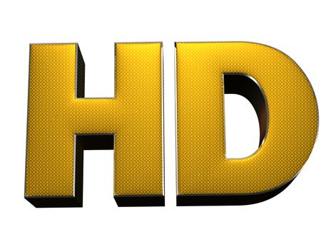 HD 3D rendering gold letters on White Blackground.With Clipping Path.