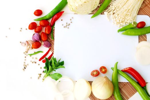 Background is vegetable.Thai food ingredients