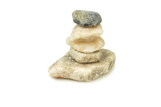 Garden decoration stone.Stone stream.With Clipping Path.