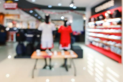 defocus shot interior of shopping mall