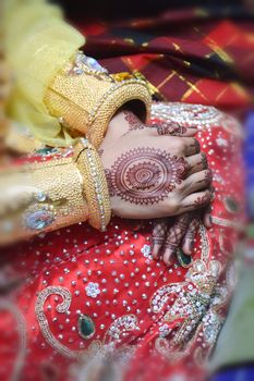 Indonesian bride were dressed in traditional bugisnese costume