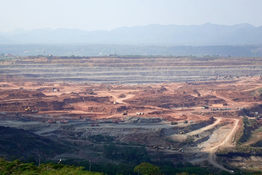 mae moh lignite mine at lampang, thailand