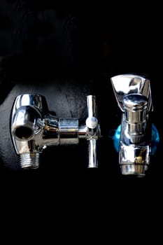 display or examples of water tap on store