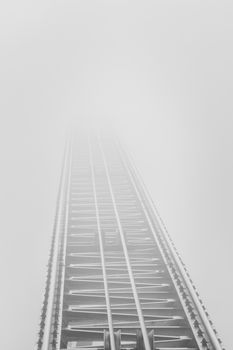 Rails that end in dense fog
