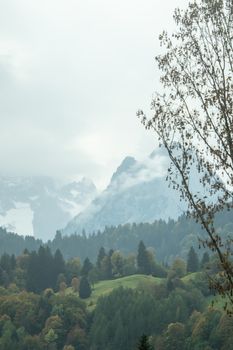 Mountains, sky and clouds in South Tyrol