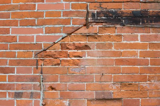 A wall of red brick stones, texture or background