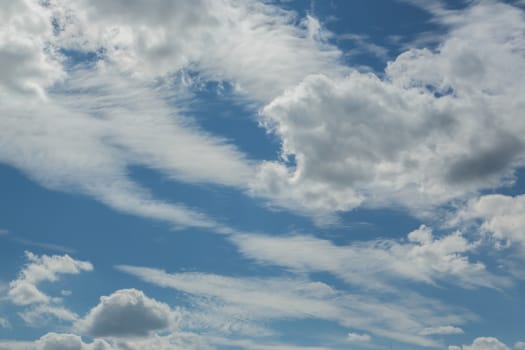 Clouds on the blue sky, texture or background