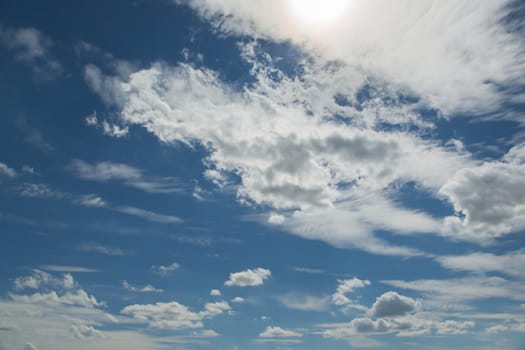 Clouds on the blue sky, texture or background