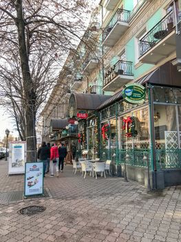 Odessa, Ukraine - December 30, 2017: Winter Walk Through The Center Of The Lovely Sea City.