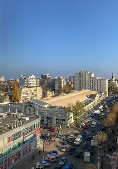 Odessa, Ukraine - December 28, 2017: Tipical modern residential area. Odessa is the third most populous city of Ukraine and a major tourism center.