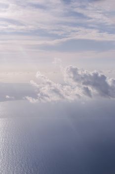 Clouds in the sky, view from an airplane