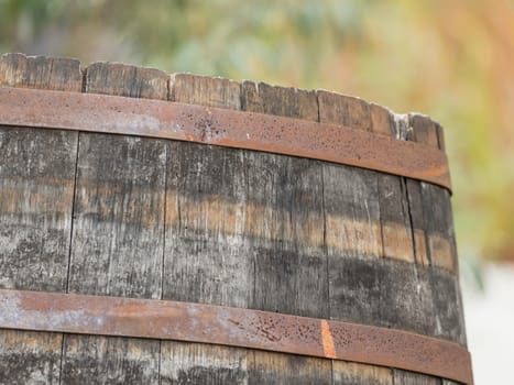 A old wooden barrel, used look