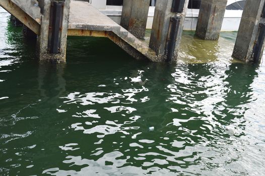 concrete pier on Tengkayu seaport Tarakan Indonesia