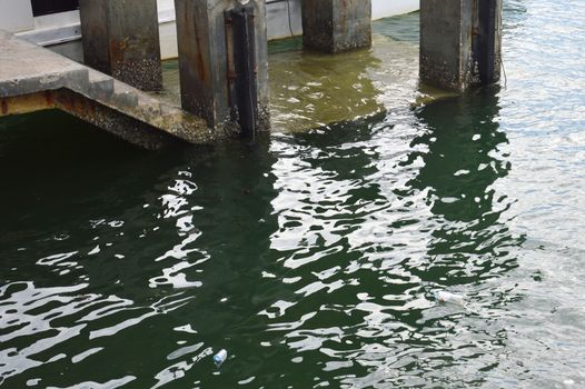 concrete pier on Tengkayu seaport Tarakan Indonesia