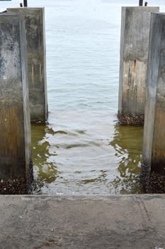 concrete pier on Tengkayu seaport Tarakan Indonesia