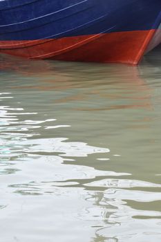 wooden ship at seaport