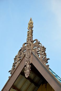 traditional carvings on the roof