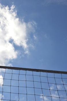net volleyball against blue sky