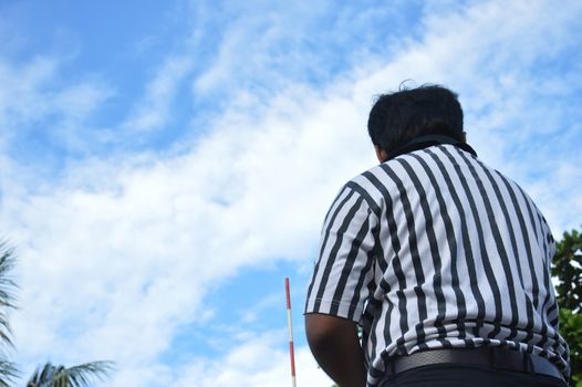 view of referee against the sky