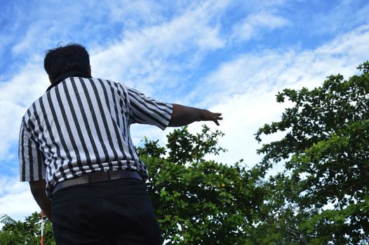 view of referee against the sky